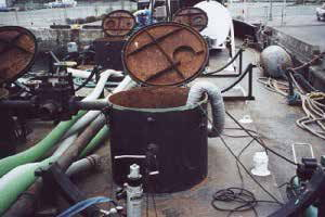 Ship-2-Shore Industrial Thick Film anti-corrosion for manholes, valves, piping on salt barges in the maritime industry